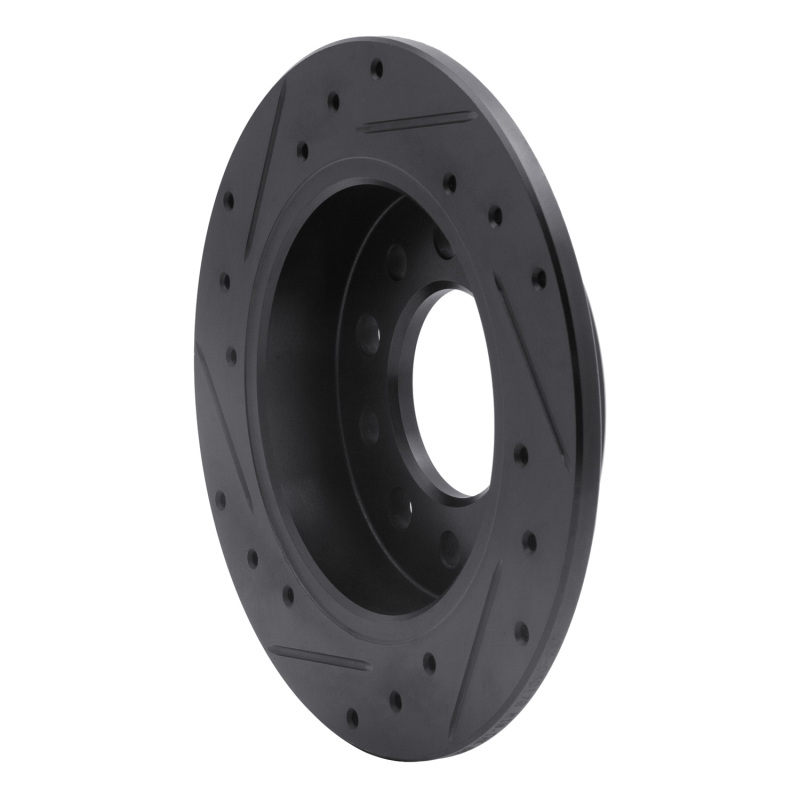 Hyundai Tiburon Brake Rotor (1) - Rear Right - R1 Concepts - Drilled & Slotted - Black - `03-`08